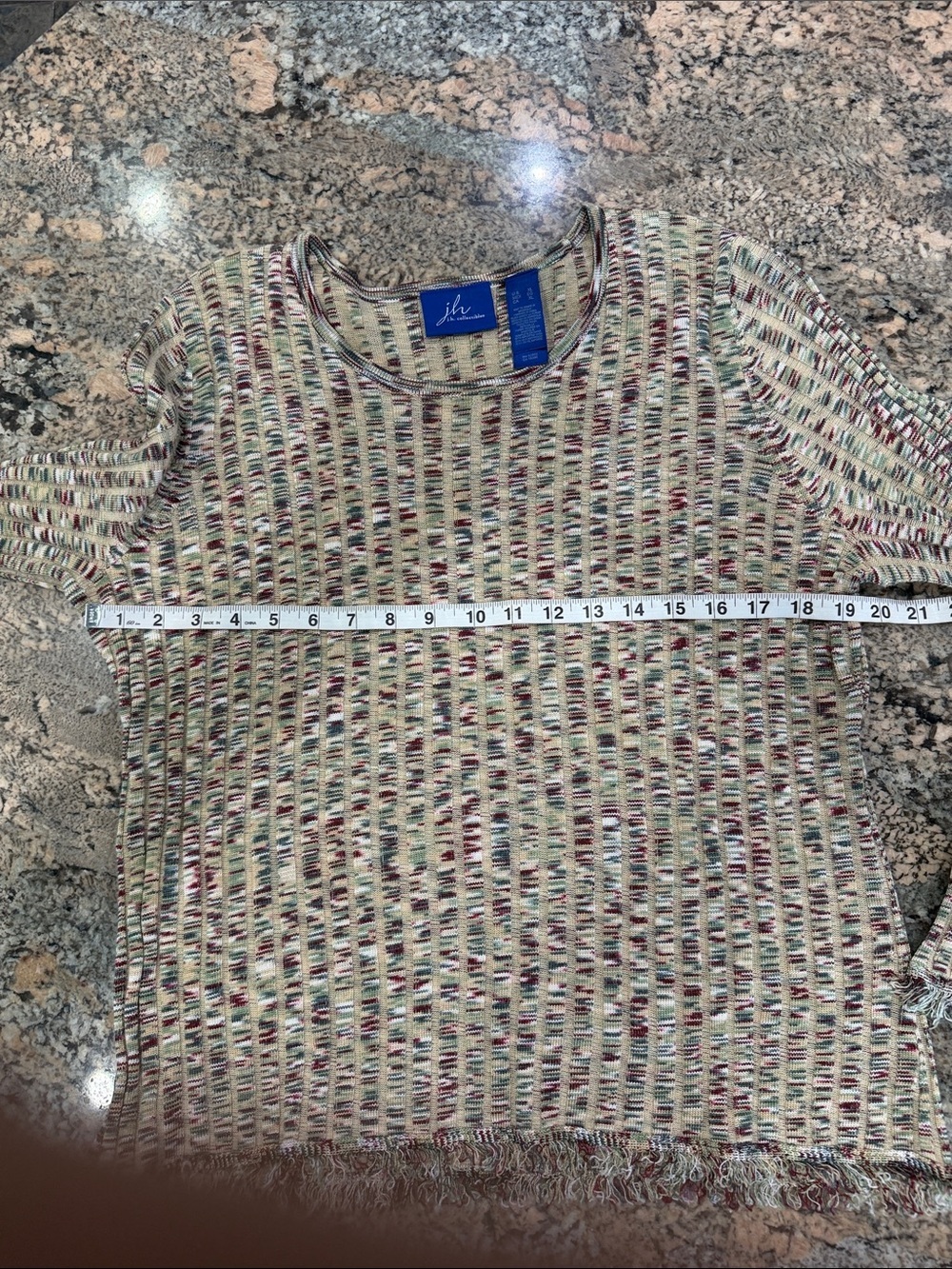 Multi-Color Ribbed Knit Long-Sleeve Top - Picture 5 of 6